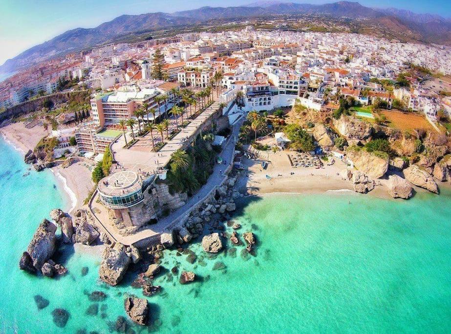 Playa Burriana, Tva Terasser, Havsutsikt, Pool Нерха Екстер'єр фото